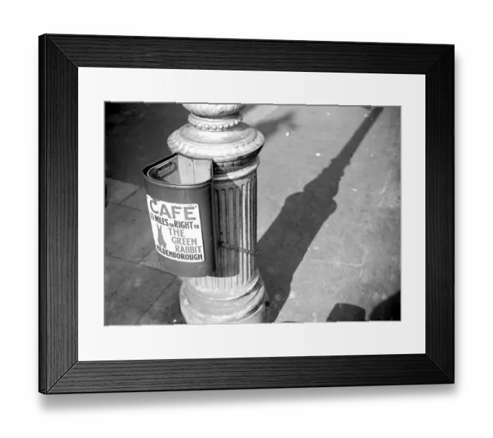 Framed Print : Litter Bin in Tonbridge, Kent. 1933 Framed Print : Litter Bin in Tonbridge, Kent. 1933