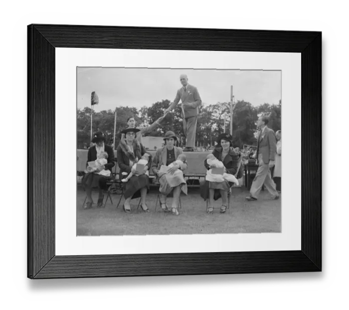 Framed Print : Sidcup Jubilee fete in Kent. The winners of the baby show. 1939 Framed Print : Sidcup Jubilee fete in Kent. The winners of the baby show. 1939