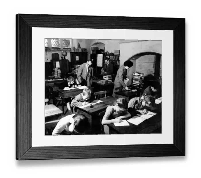 Framed Print : One of the most unusual places of a public library is a school. This picture was