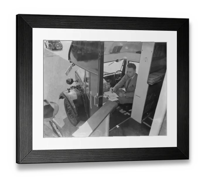 Framed Print : Visiting the Kent County mobile library. 1939 Framed Print : Visiting the Kent County mobile library. 1939