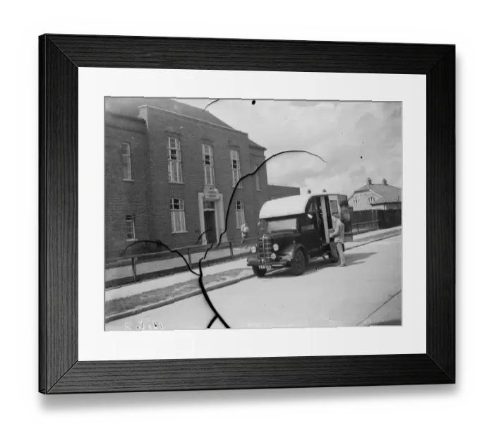 Framed Print : Loading books onto the mobile library outside the Kent County Library in Blackfen Framed Print : Loading books onto the mobile library outside the Kent County Library in Blackfen