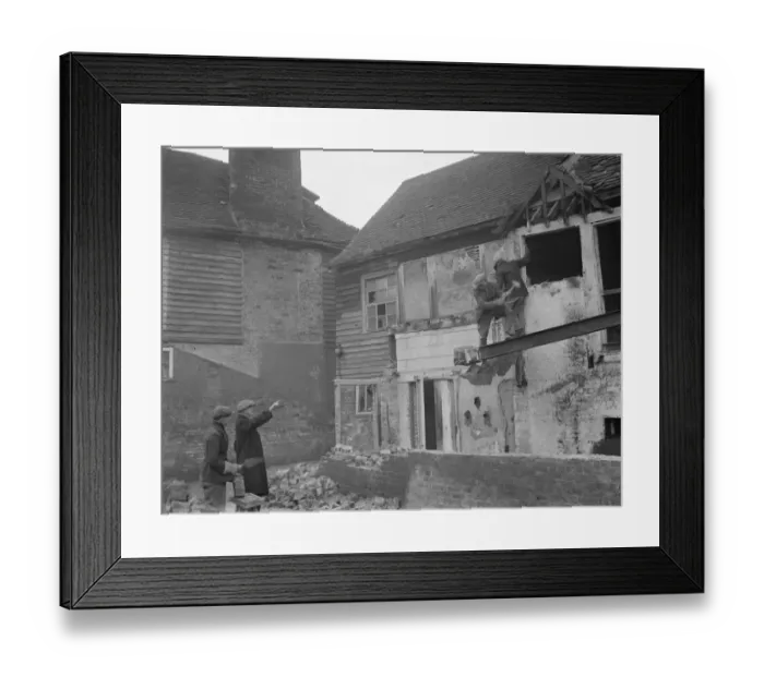 Framed Print : Demolition of the old Shoreham Paper Mill. 10 February 1936 Framed Print : Demolition of the old Shoreham Paper Mill. 10 February 1936
