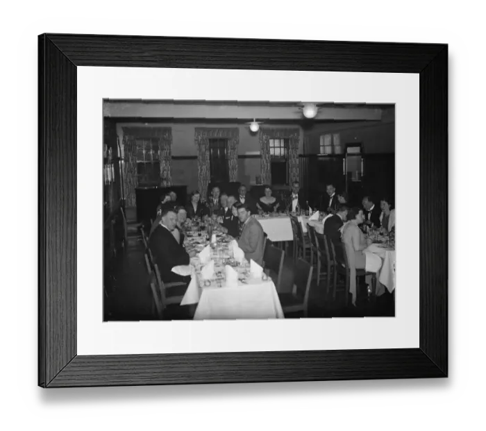 Framed Print : Blackfen and Lamorbey Residents Association dinner. 1938 Framed Print : Blackfen and Lamorbey Residents Association dinner. 1938