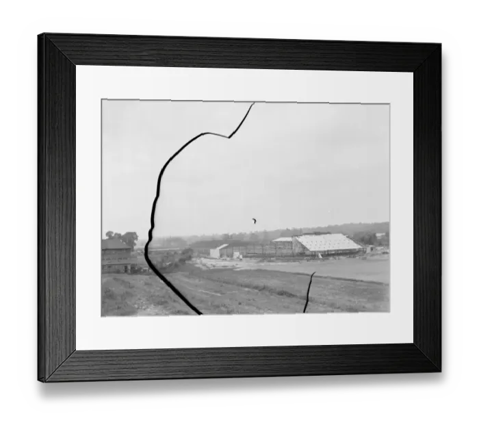 Framed Print : Work being done on the Crayford and Bexleyheath Greyhound Stadium in Kent, by builders Framed Print : Work being done on the Crayford and Bexleyheath Greyhound Stadium in Kent, by builders