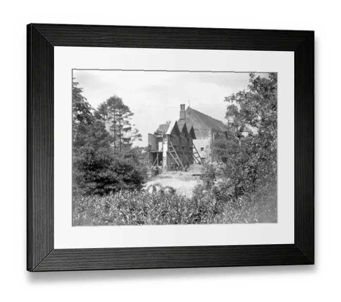 Framed Print : Eltham Place as rebuilding takes place. 1934 Framed Print : Eltham Place as rebuilding takes place. 1934