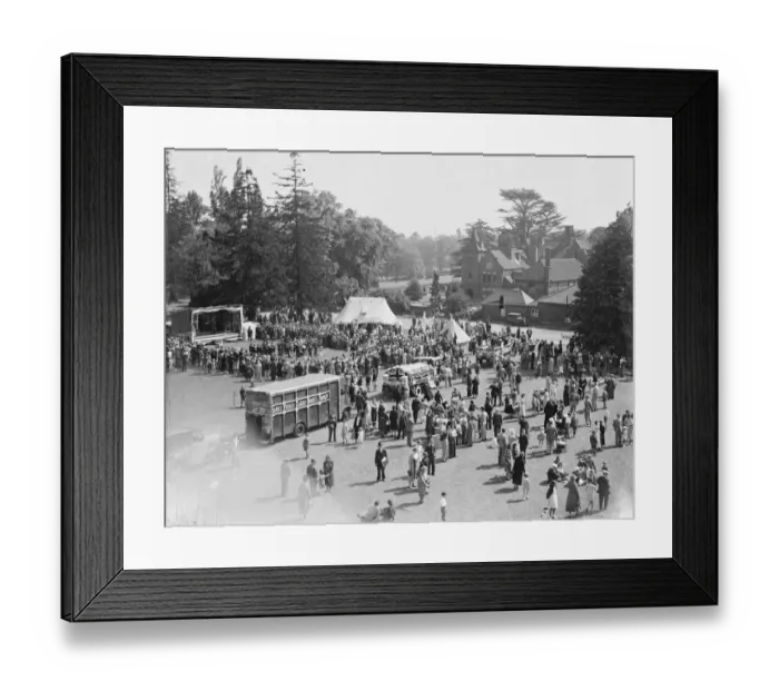 Framed Print : Sidcup fete in Kent. A general view of the fair. 1939 Framed Print : Sidcup fete in Kent. A general view of the fair. 1939