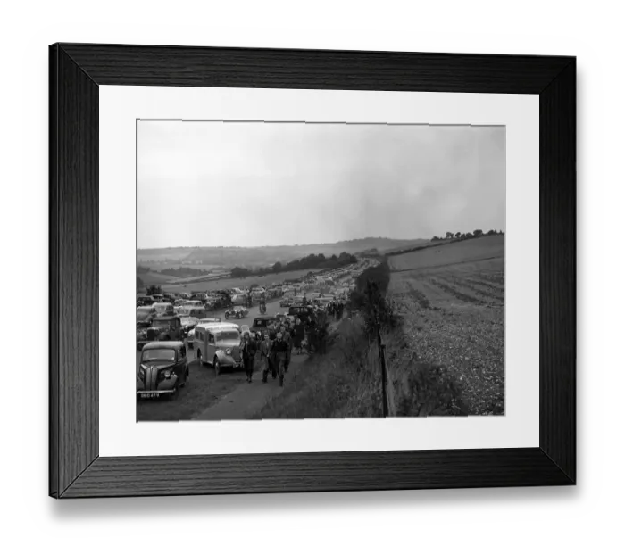 Framed Print : A view of the Brands Hatch By - Pass in Kent full of cars and spectators arriving Framed Print : A view of the Brands Hatch By - Pass in Kent full of cars and spectators arriving