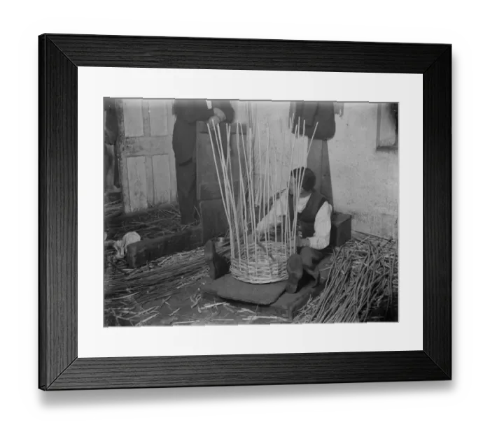 Framed Print : Basket making, Swanley. 1935 Framed Print : Basket making, Swanley. 1935