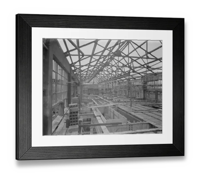 Framed Print : The construction of the new factory for British Sisalkraft Ltd at Strood, Kent