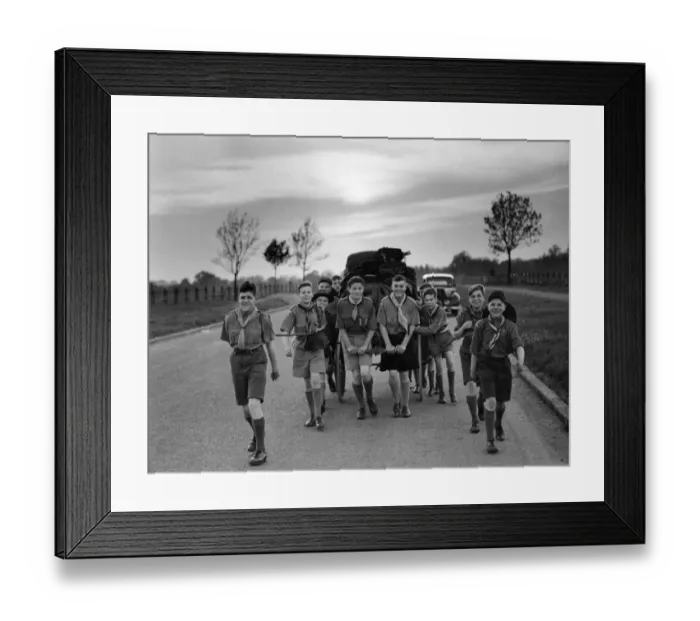 Framed Print : Some of the members of the 8th Bexleyheath Company of Boy Scouts decided to save