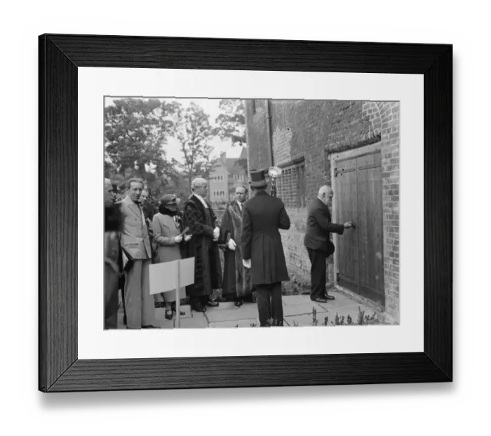 Framed Print : John Barnes at a opening ceremony at Well Hall in Eltham, Kent. 1936