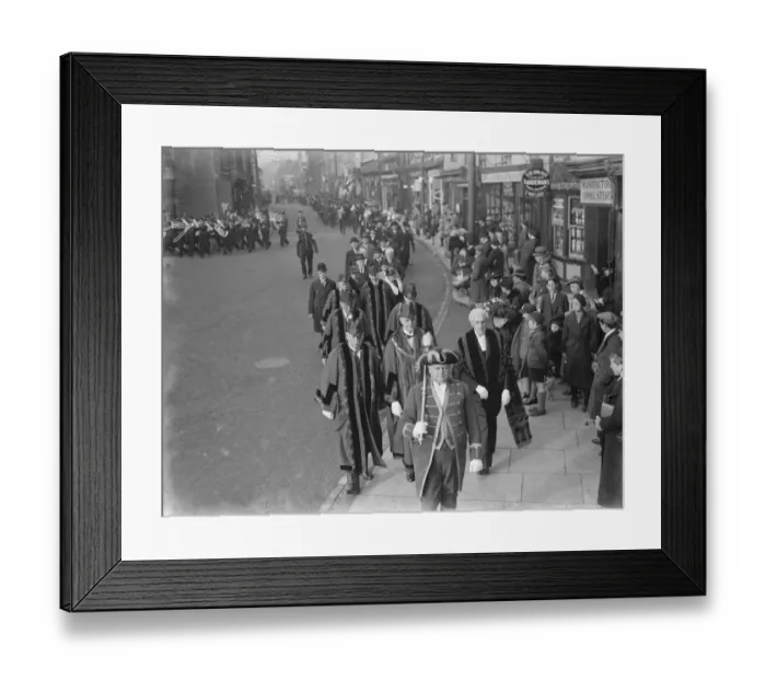 Framed Print : Civic service at the Dartford Parish Church in Kent. 1936 Framed Print : Civic service at the Dartford Parish Church in Kent. 1936