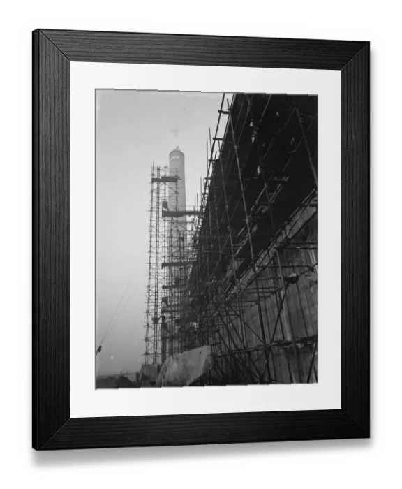 Framed Print : A general view of the new coal electric power station under construction near Dartford Framed Print : A general view of the new coal electric power station under construction near Dartford