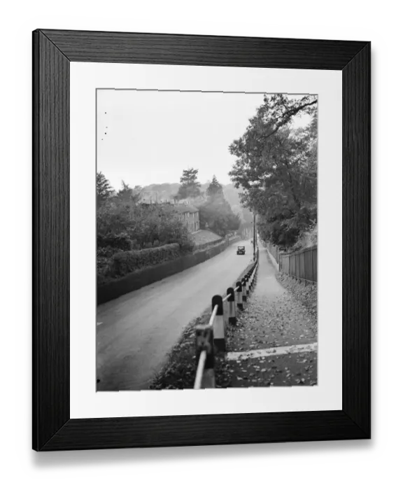 Framed Print : The road through Harbledown village near Canterbury, Kent. 1937