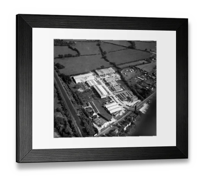 Framed Print : Aerial view of the north of Edenbridge, Kent, England Fircroft Way and Station Road Industrial Framed Print : Aerial view of the north of Edenbridge, Kent, England Fircroft Way and Station Road Industrial