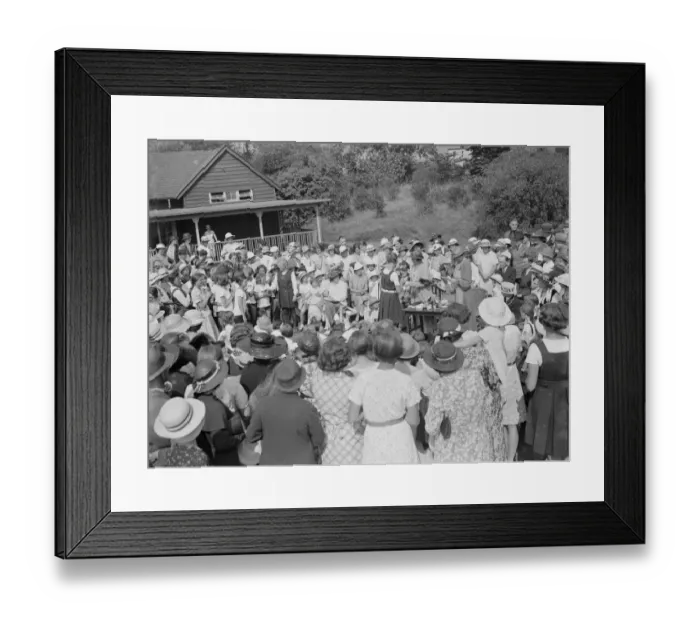 Framed Print : Sports day for the manufacturer, Kolster - Brandes Ltd at Foots Cray. Prize giving