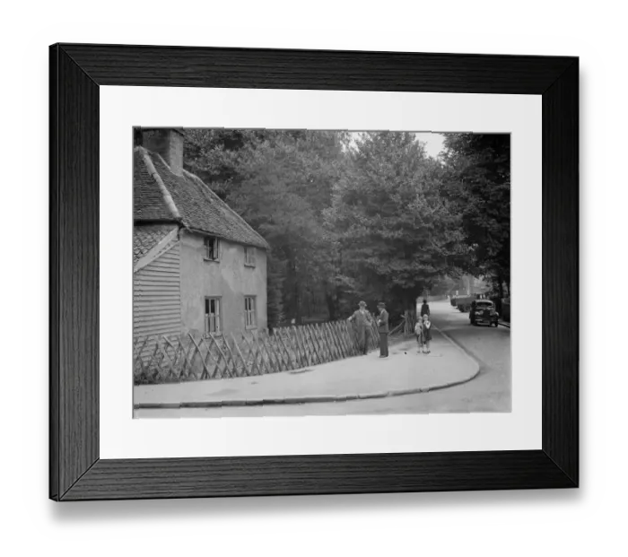Framed Print : Mr JA Baxter of the Old Cottage, Lamorbey, Sidcup, Kent outside his cottage. 6 Framed Print : Mr JA Baxter of the Old Cottage, Lamorbey, Sidcup, Kent outside his cottage. 6