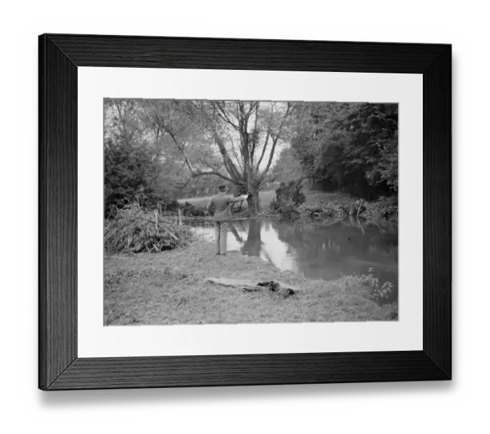 Framed Print : The Darenth River - the water dredging scheme. 1937 Framed Print : The Darenth River - the water dredging scheme. 1937