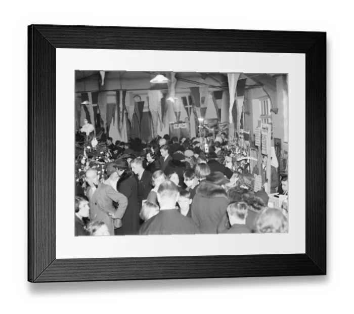 Framed Print : Bazaar in St Lukes, Eltham, Kent. 1936