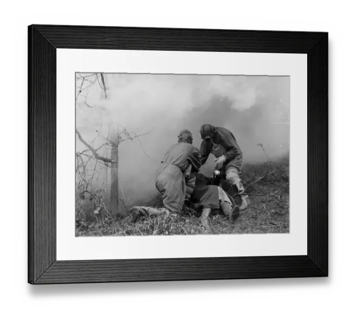 Framed Print : Gas demonstration, in Chislehurst. 1935