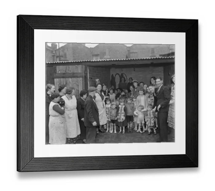 Framed Print : Coronation teas in Plumstead, Kent, to celebrate the coronation of King George VI Framed Print : Coronation teas in Plumstead, Kent, to celebrate the coronation of King George VI