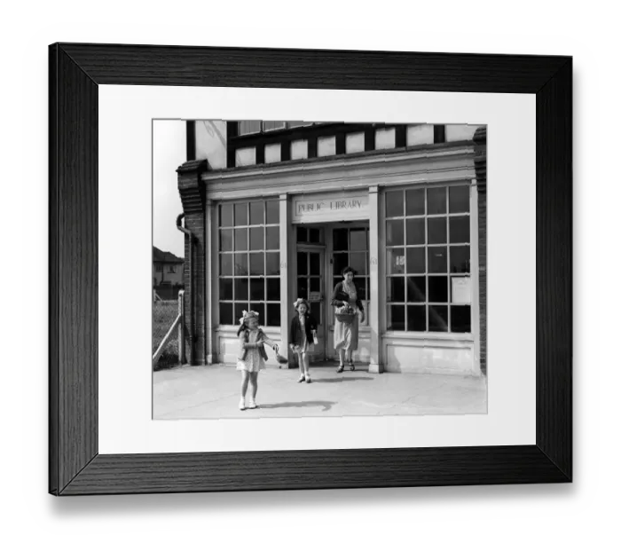 Framed Print : Petts Wood Library in Kent 2nd July 1949 Framed Print : Petts Wood Library in Kent 2nd July 1949