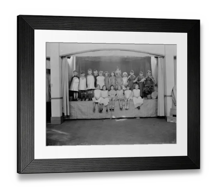 Framed Print : Children of St Mary Cray Council School in Bromley, Kent, perform in a stage concert