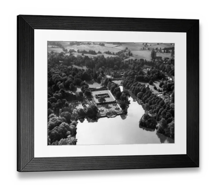 Framed Print : Aerial of Hever Castle and the lake Near Edenbridge Kent Framed Print : Aerial of Hever Castle and the lake Near Edenbridge Kent