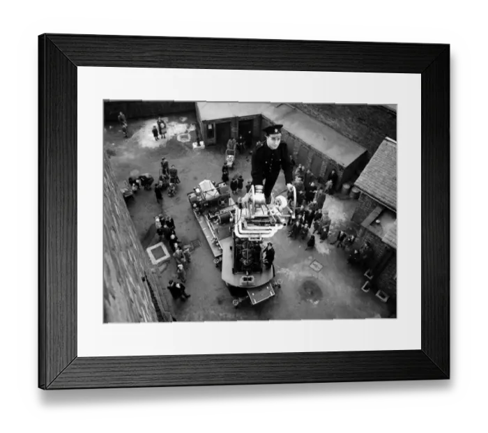 Framed Print : Kent Fire Brigade has an open day. In order that the public could bcome more familiar Framed Print : Kent Fire Brigade has an open day. In order that the public could bcome more familiar