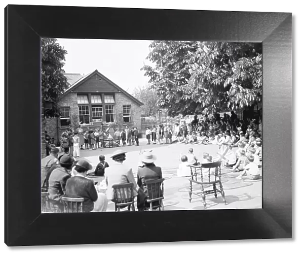 An Empire Day display at Dorset Road School in Mottingham, Kent. 24 May 1939