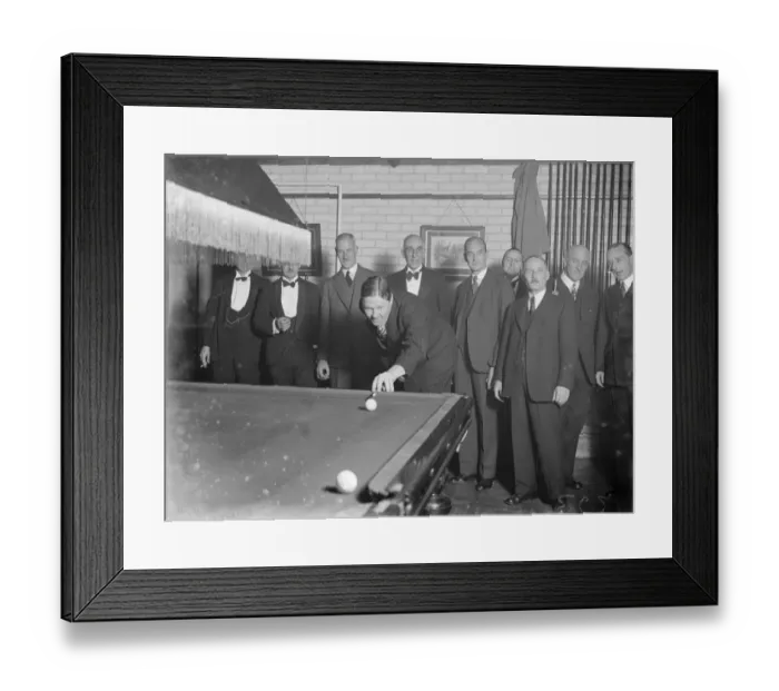 Framed Print : Hartley billiards. 1934