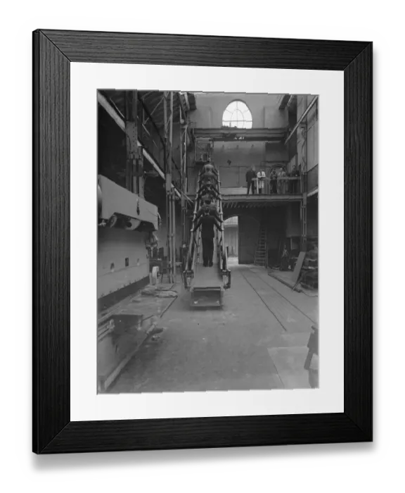 Framed Print : Sovex Ltd moving belt escalator in Erith, London. 4 April 1939 Framed Print : Sovex Ltd moving belt escalator in Erith, London. 4 April 1939