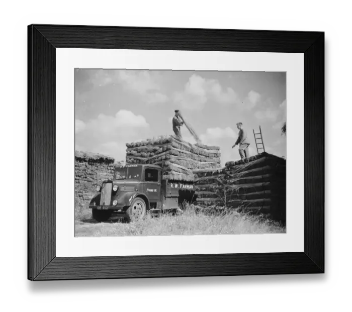 Framed Print : Bedford van, R W Farman. 19 August 1937 Reed Thatching in Norfolk. Mr R Framed Print : Bedford van, R W Farman. 19 August 1937 Reed Thatching in Norfolk. Mr R
