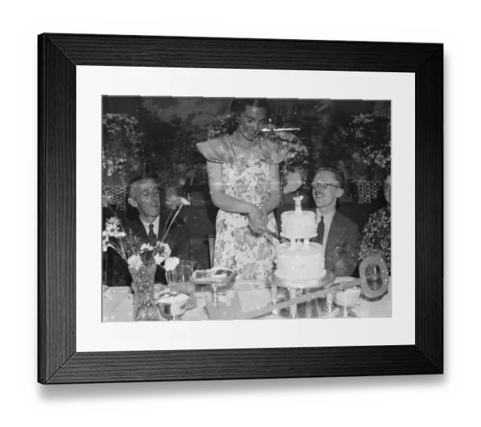 Framed Print : Miss Hakens coming of age party. 1935 Framed Print : Miss Hakens coming of age party. 1935