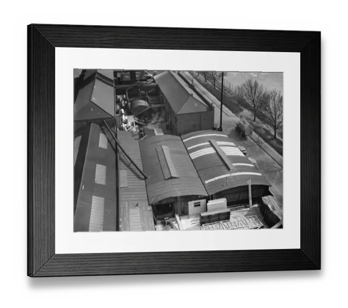 Framed Print : The G Ellis joinery works at Hackney. 7 April 1938