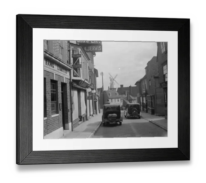 Framed Print : The Old Windmill in Cranbrook, Kent, viewed from the high street. 1938