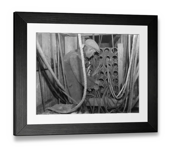 Framed Print : Telephone cables are being laid underground by workers in Chislehurst, Kent