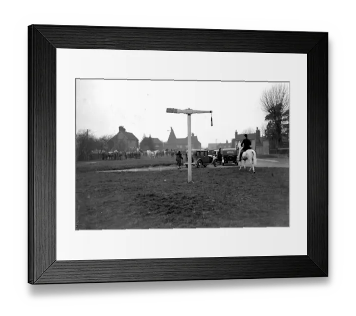 Framed Print : West Kent Hunt at Offam. 1934