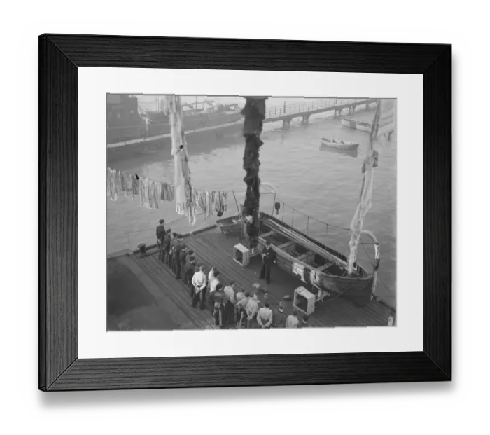 Framed Print : Boys from the Gravesend Sea School, Kent, having hung their washing from the rigging Framed Print : Boys from the Gravesend Sea School, Kent, having hung their washing from the rigging