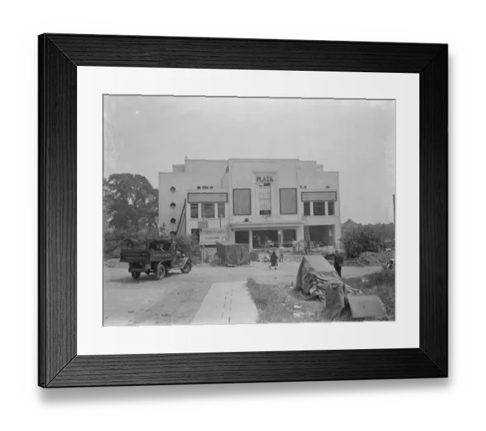 Framed Print : The new plaza cinema in Blackfen, Kent. 1937 Framed Print : The new plaza cinema in Blackfen, Kent. 1937