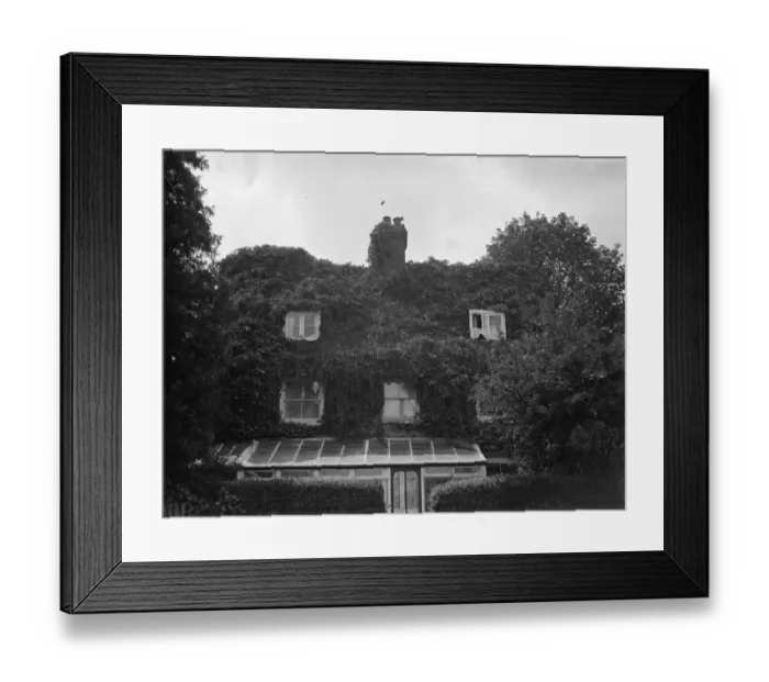 Framed Print : The front of a cottage in Sevenoaks covered in ivy. 1938 Framed Print : The front of a cottage in Sevenoaks covered in ivy. 1938