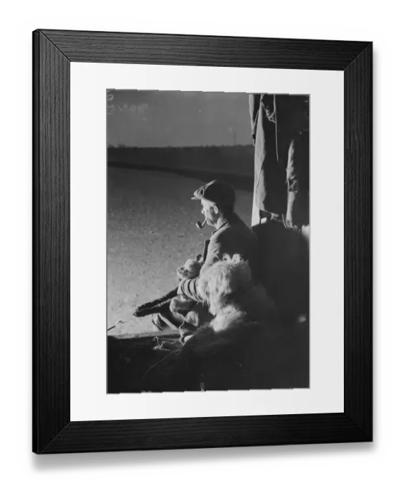 Framed Print : Shepherd at night, Farningham. 1934 Framed Print : Shepherd at night, Farningham. 1934