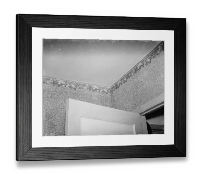 Framed Print : Water damage to a ceiling from geyser burst at Petts Wood, Kent. 12 April 1938