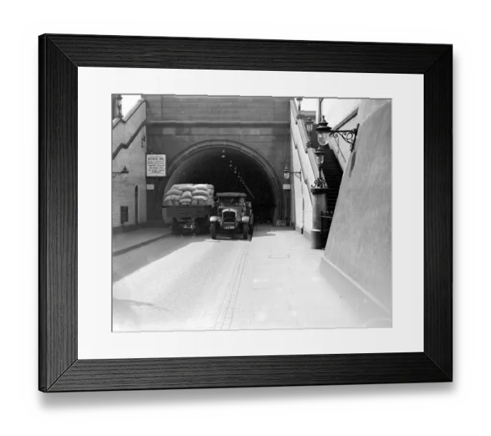 Framed Print : Rotherhithe Tunnel entrance in Kent. 1933 Framed Print : Rotherhithe Tunnel entrance in Kent. 1933