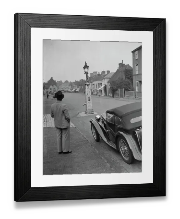 Framed Print : An old water pump used as a street lamp. West Malling. 14 September 1937 Framed Print : An old water pump used as a street lamp. West Malling. 14 September 1937