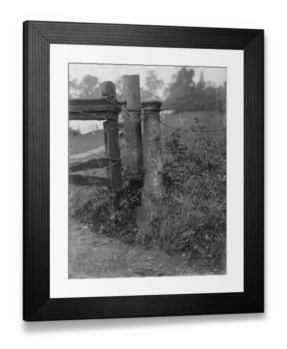 Framed Print : A boundary post. 1936 Framed Print : A boundary post. 1936