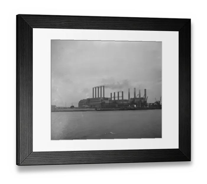 Framed Print : Ford works viewed from the river Thames Framed Print : Ford works viewed from the river Thames