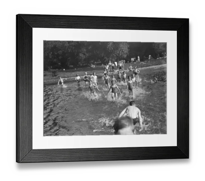 Framed Print : Children enjoying the paddling pool in Dartford, Kent. 1939 Framed Print : Children enjoying the paddling pool in Dartford, Kent. 1939