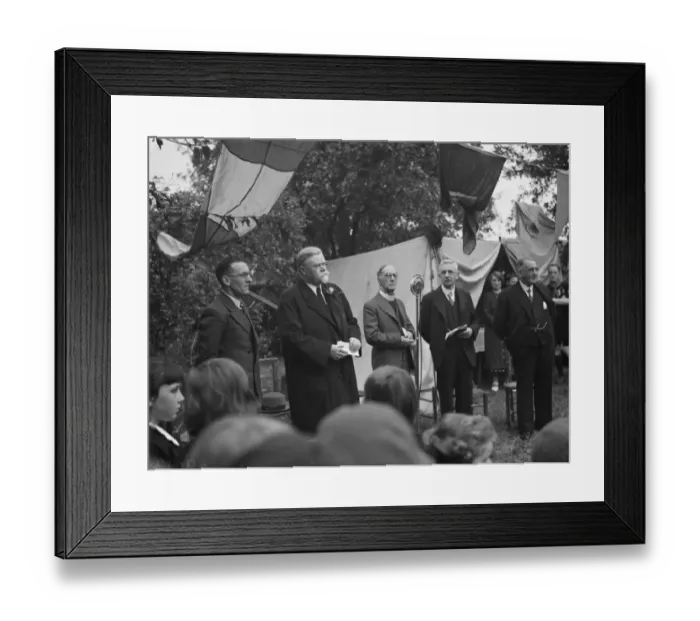 Framed Print : St Andrews fete in Mottingham, Kent. Reverend C E J Chennel, Mr J H John, Mr Framed Print : St Andrews fete in Mottingham, Kent. Reverend C E J Chennel, Mr J H John, Mr