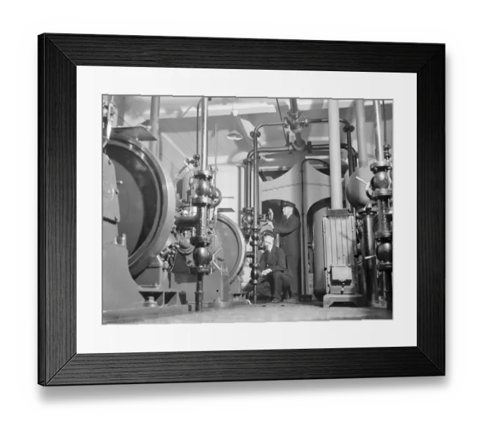 Framed Print : A lighthouse keeper in the fog signal engine room of the Dungeness lighthouse in Kent Framed Print : A lighthouse keeper in the fog signal engine room of the Dungeness lighthouse in Kent